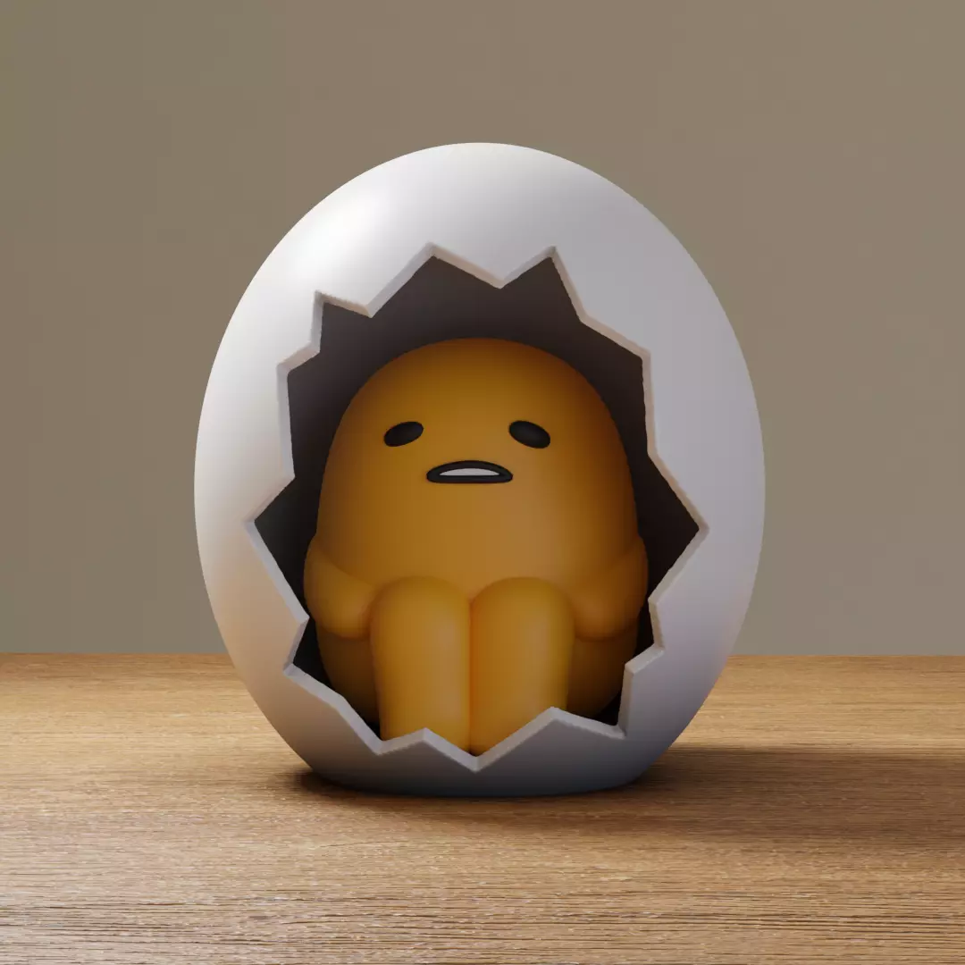 Gudetama sanrio 3D print model_0