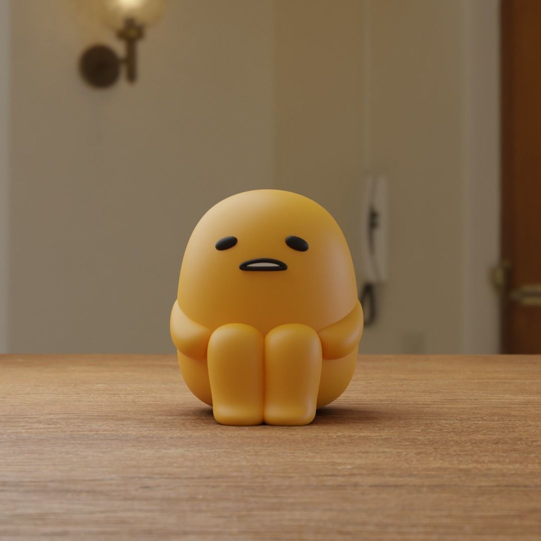 Gudetama sanrio 3D print model_1