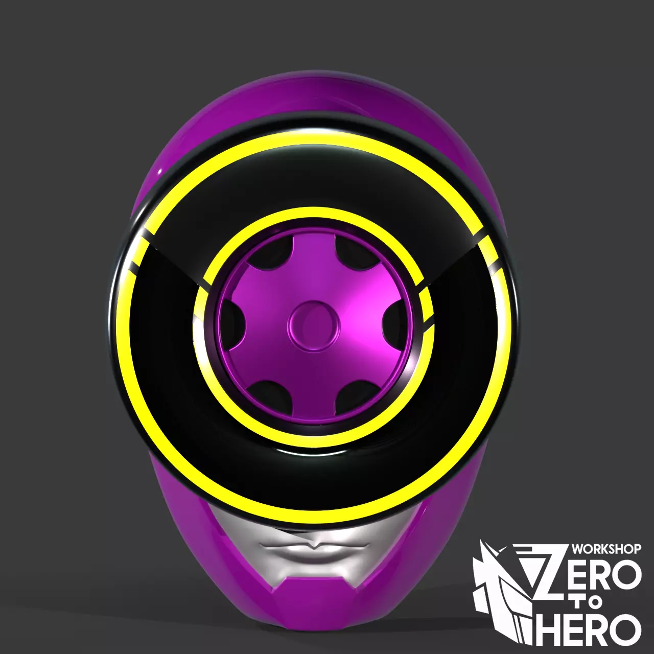 Super sentai Boonboomger Violet Ranger Helmet 3D print model