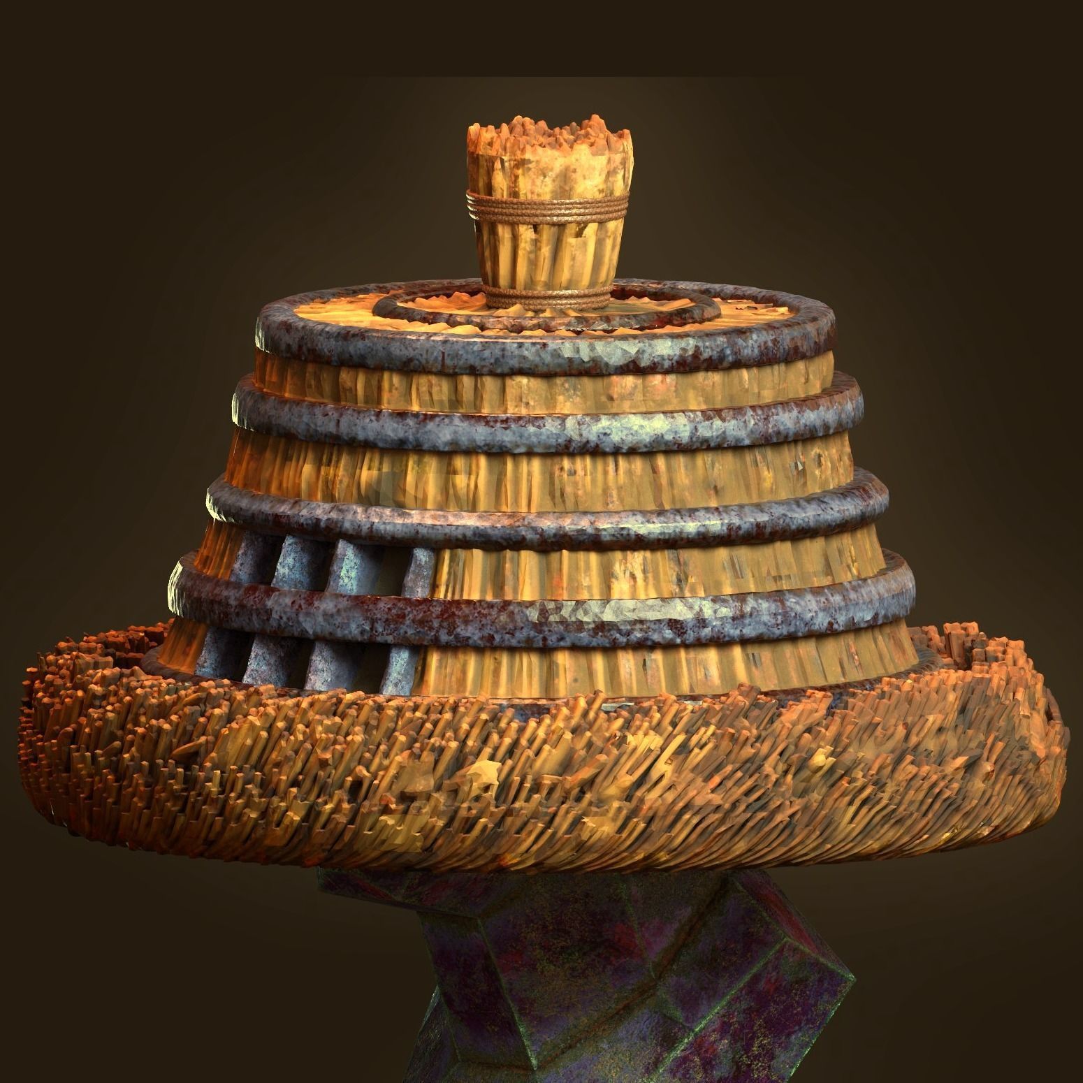 Samurai Ronin Hat  3D print model_2