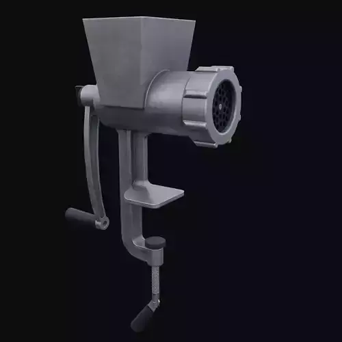 Old meat grinder from soviet times Low-poly 3D model