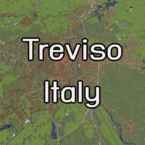 Treviso Italy - city and urban 3D model