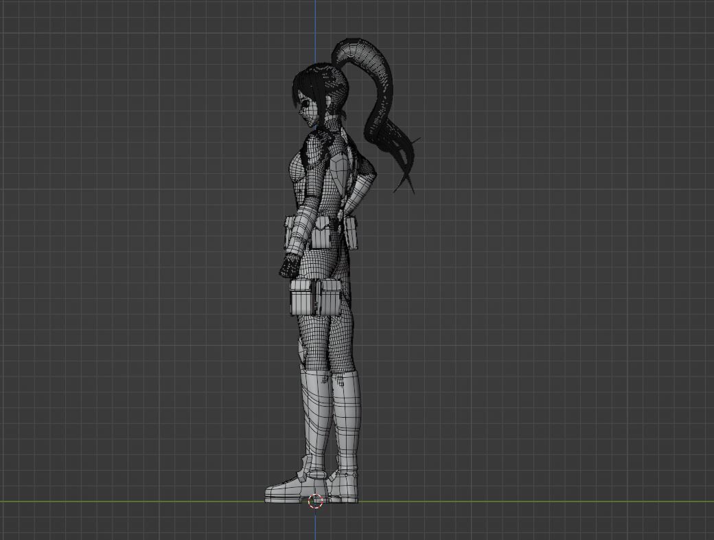 Mina Ashiro - Kaiju no8 3D model_10