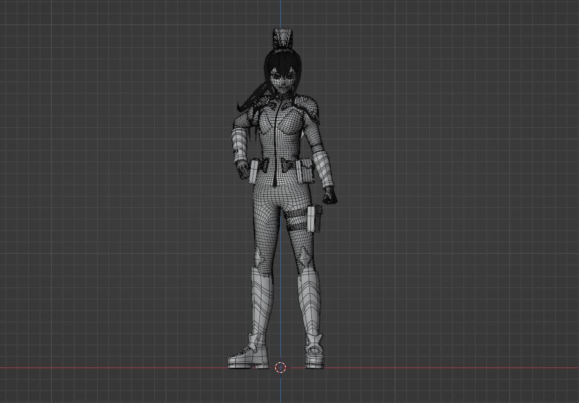 Mina Ashiro - Kaiju no8 3D model_9