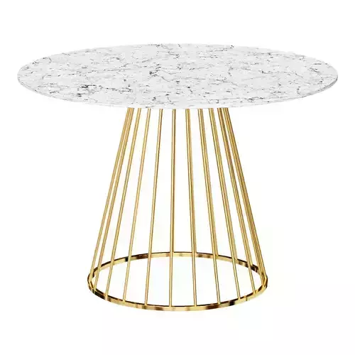 Dining table Liverpool 110 110 white marble