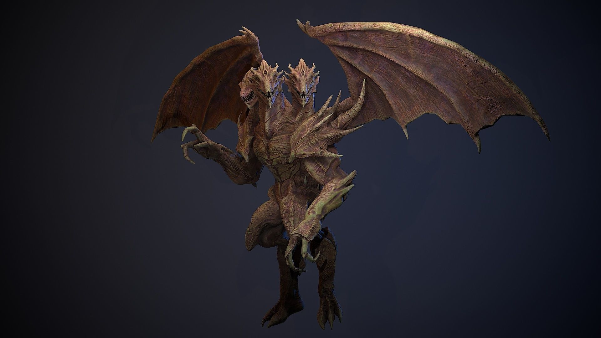 Draconid 1 Low-poly 3D model_17