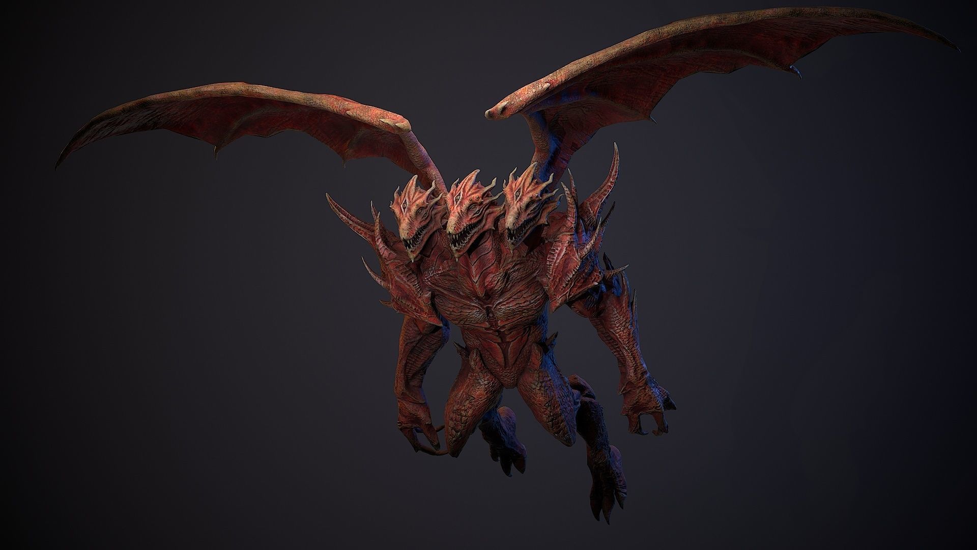 Draconid 1 Low-poly 3D model_19