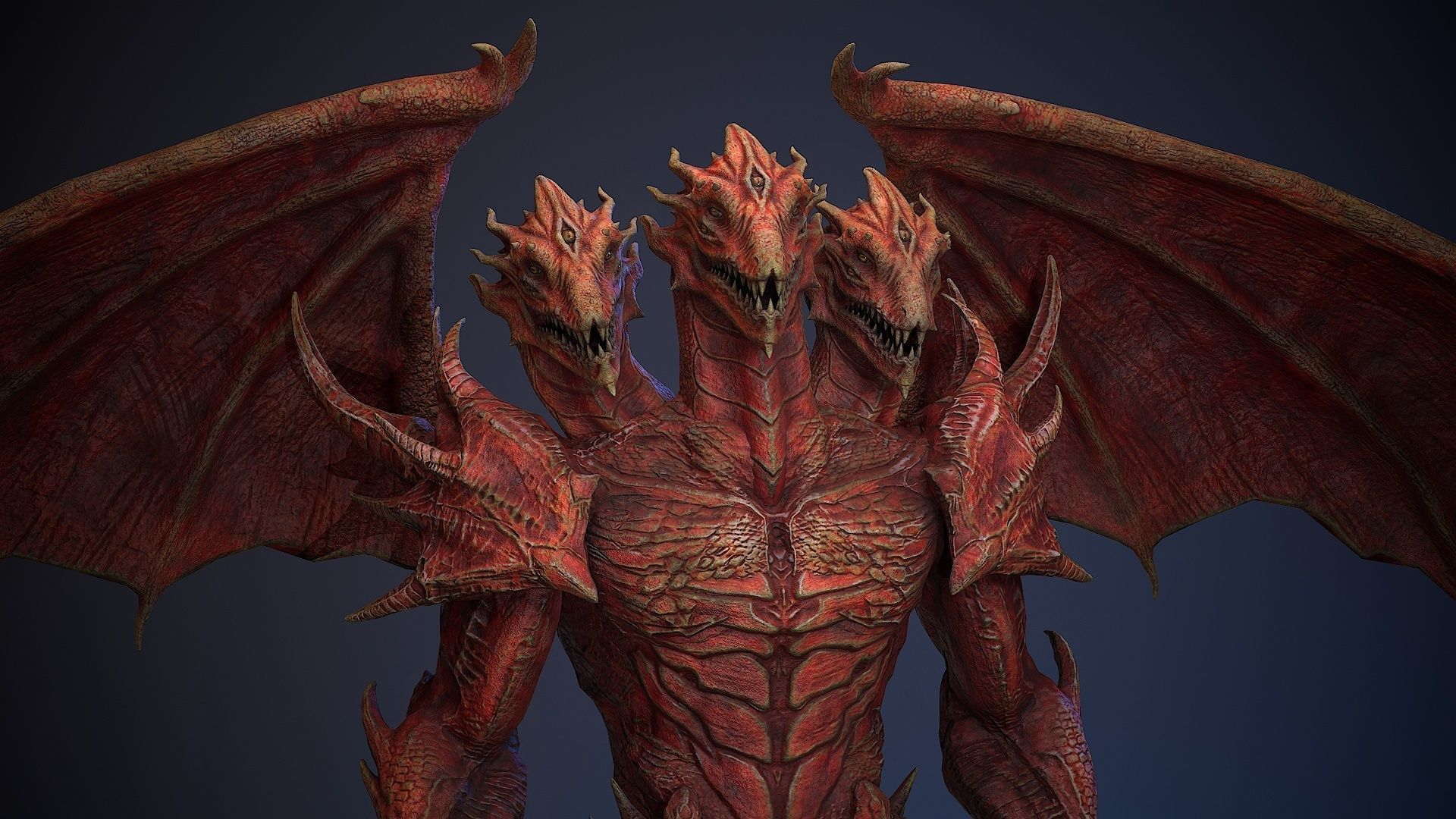 Draconid 1 Low-poly 3D model_5