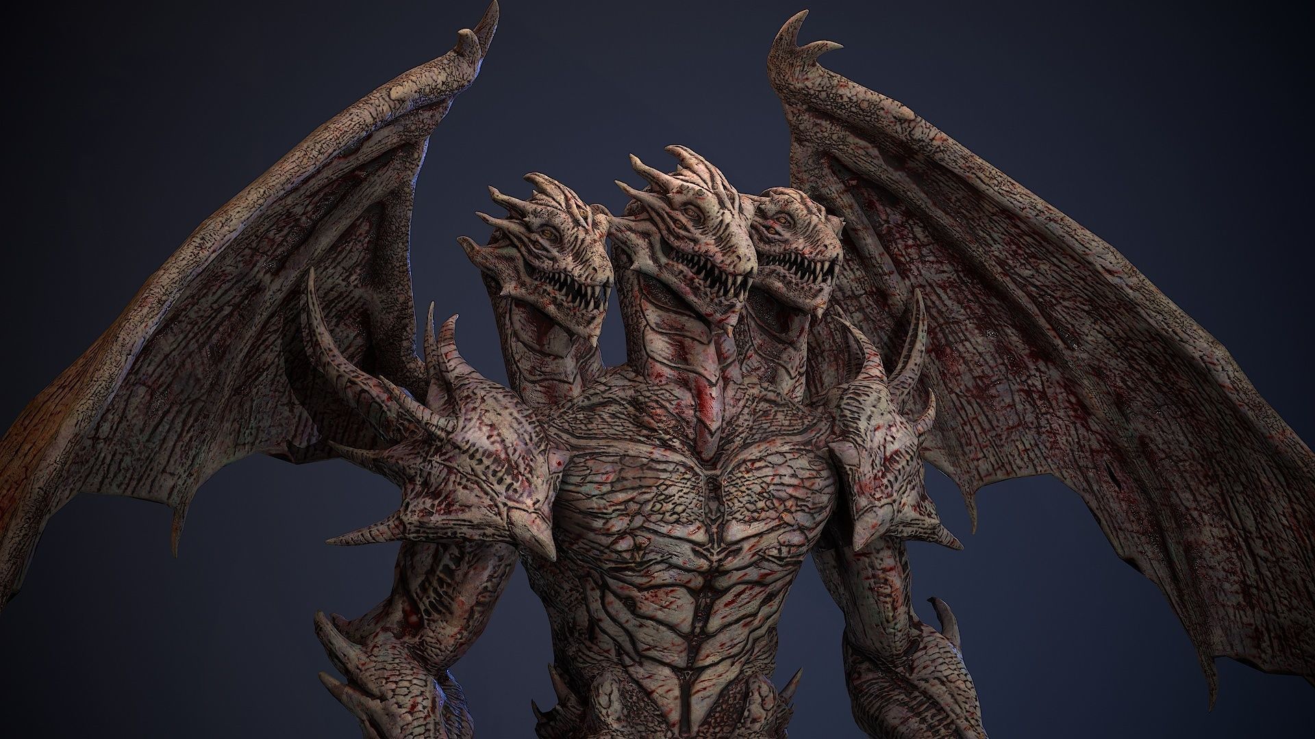 Draconid 1 Low-poly 3D model_3