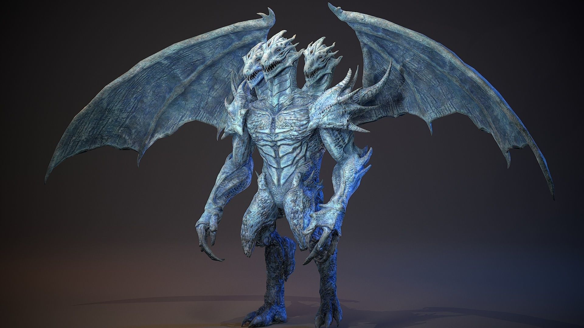 Draconid 1 Low-poly 3D model_9