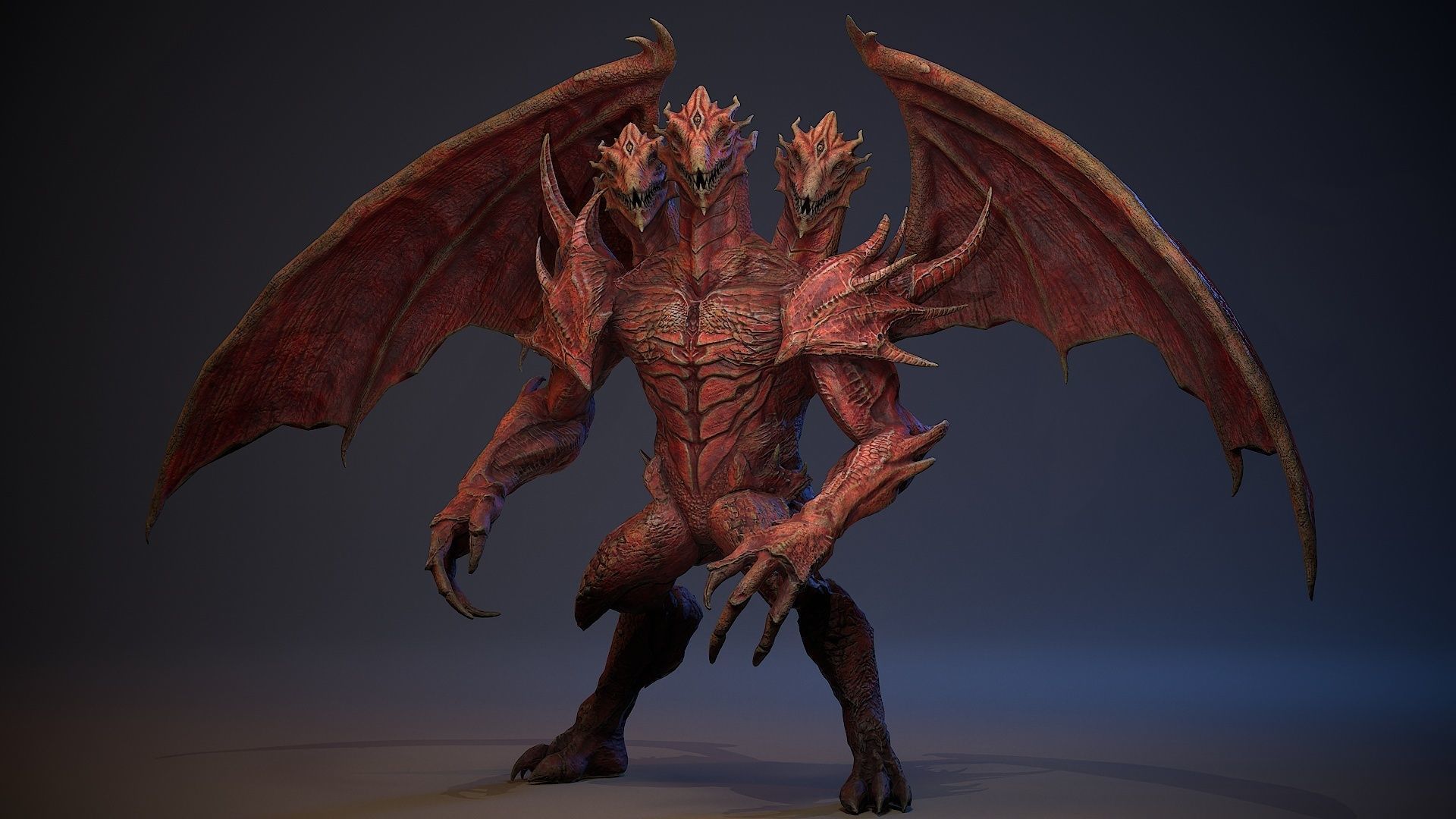 Draconid 1 Low-poly 3D model_4