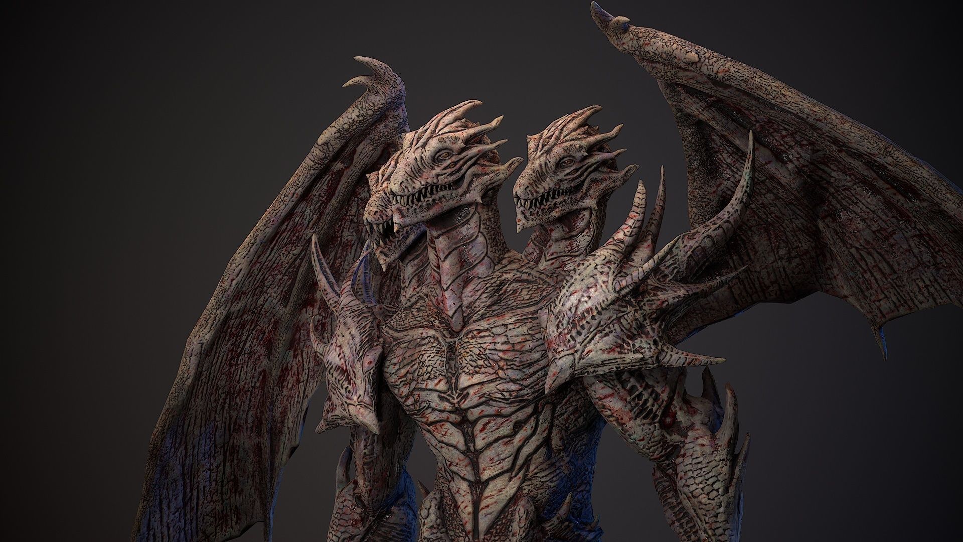 Draconid 1 Low-poly 3D model_16