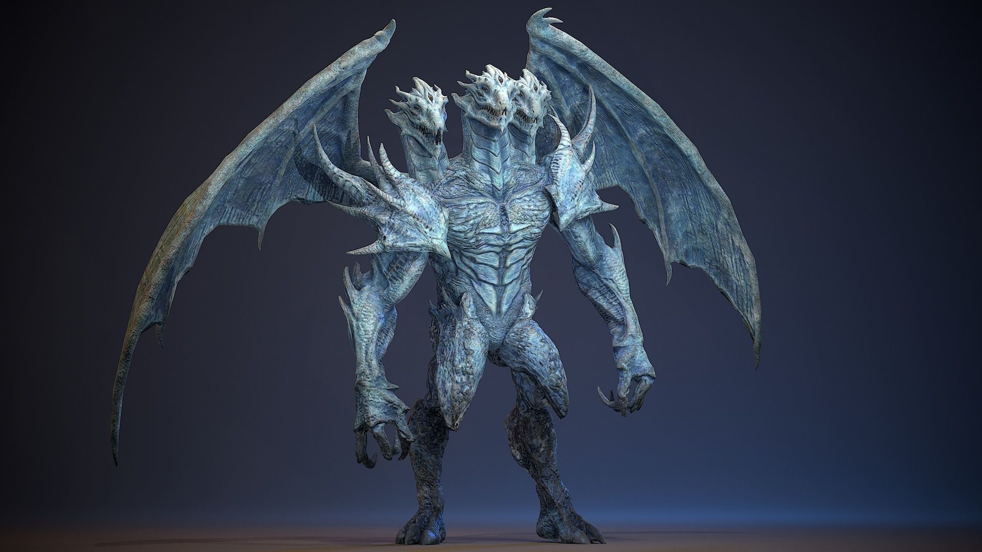 Draconid 1 Low-poly 3D model_10