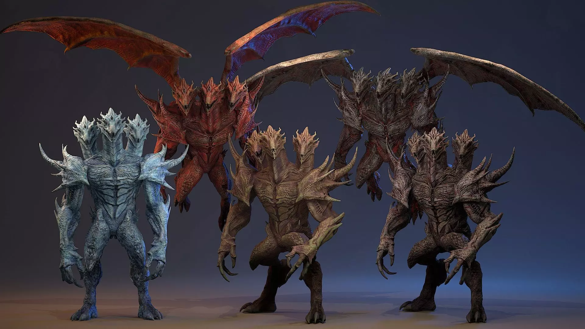 Draconid 1 Low-poly 3D model_0