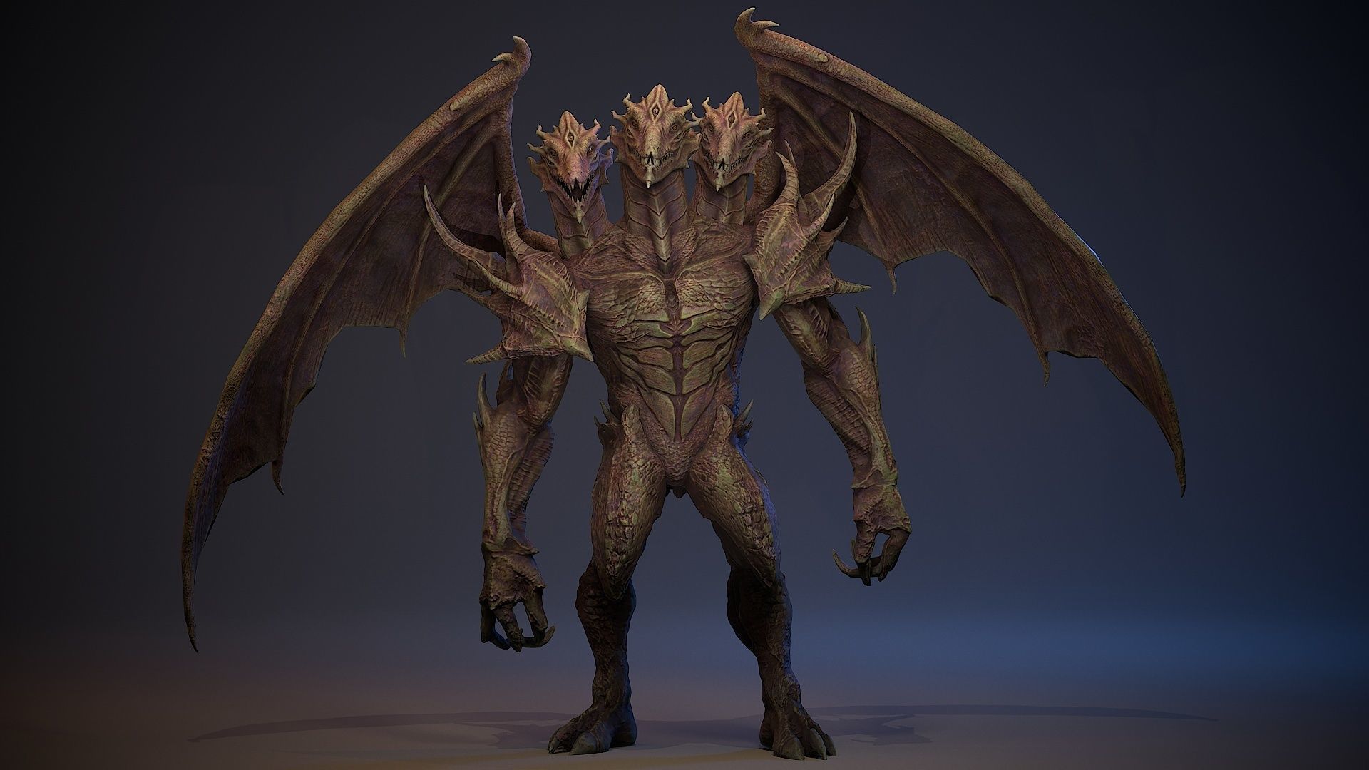 Draconid 1 Low-poly 3D model_14