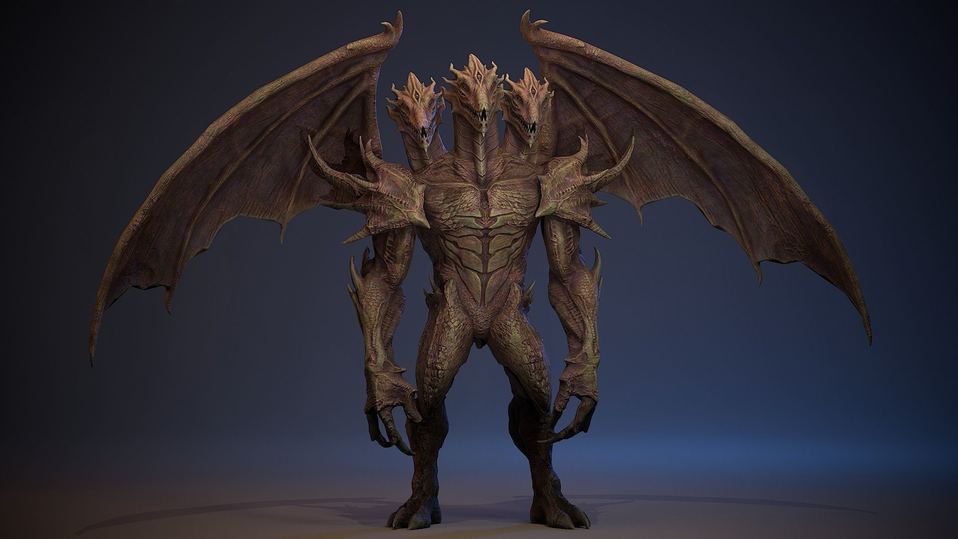 Draconid 1 Low-poly 3D model_13