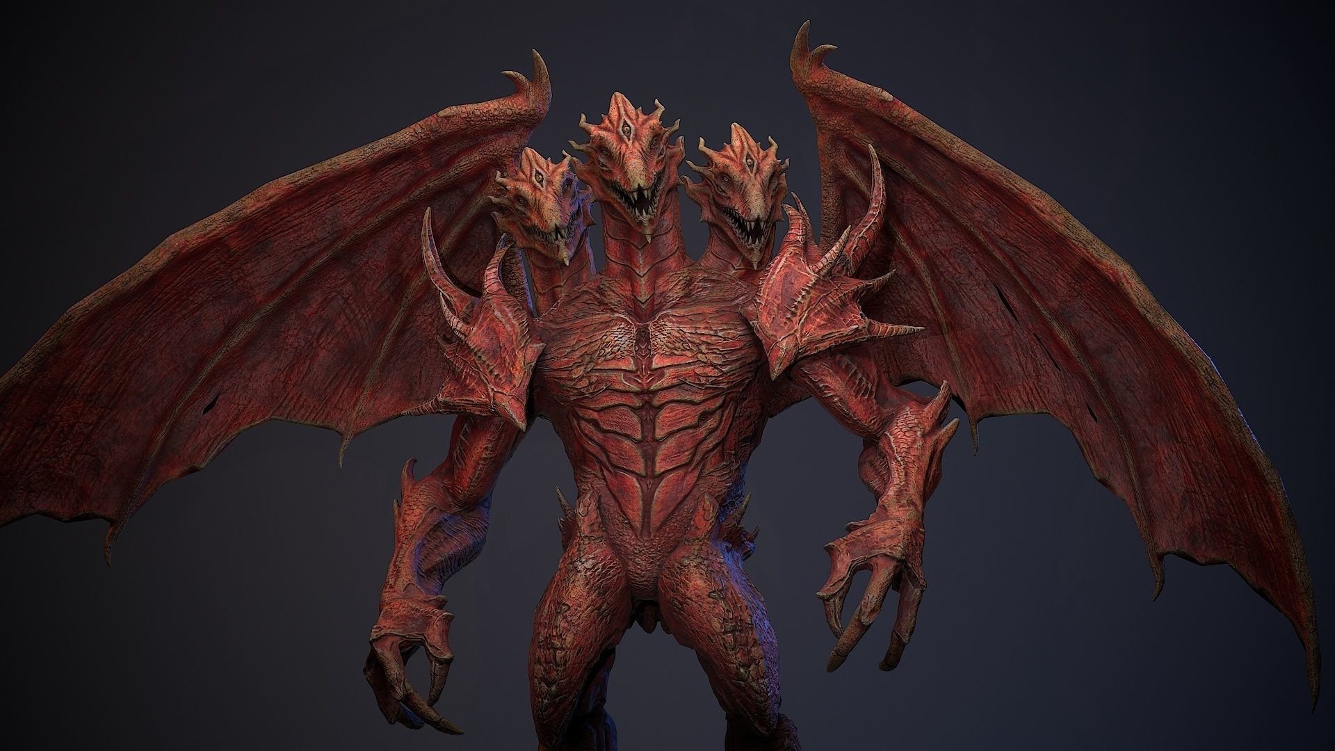 Draconid 1 Low-poly 3D model_6