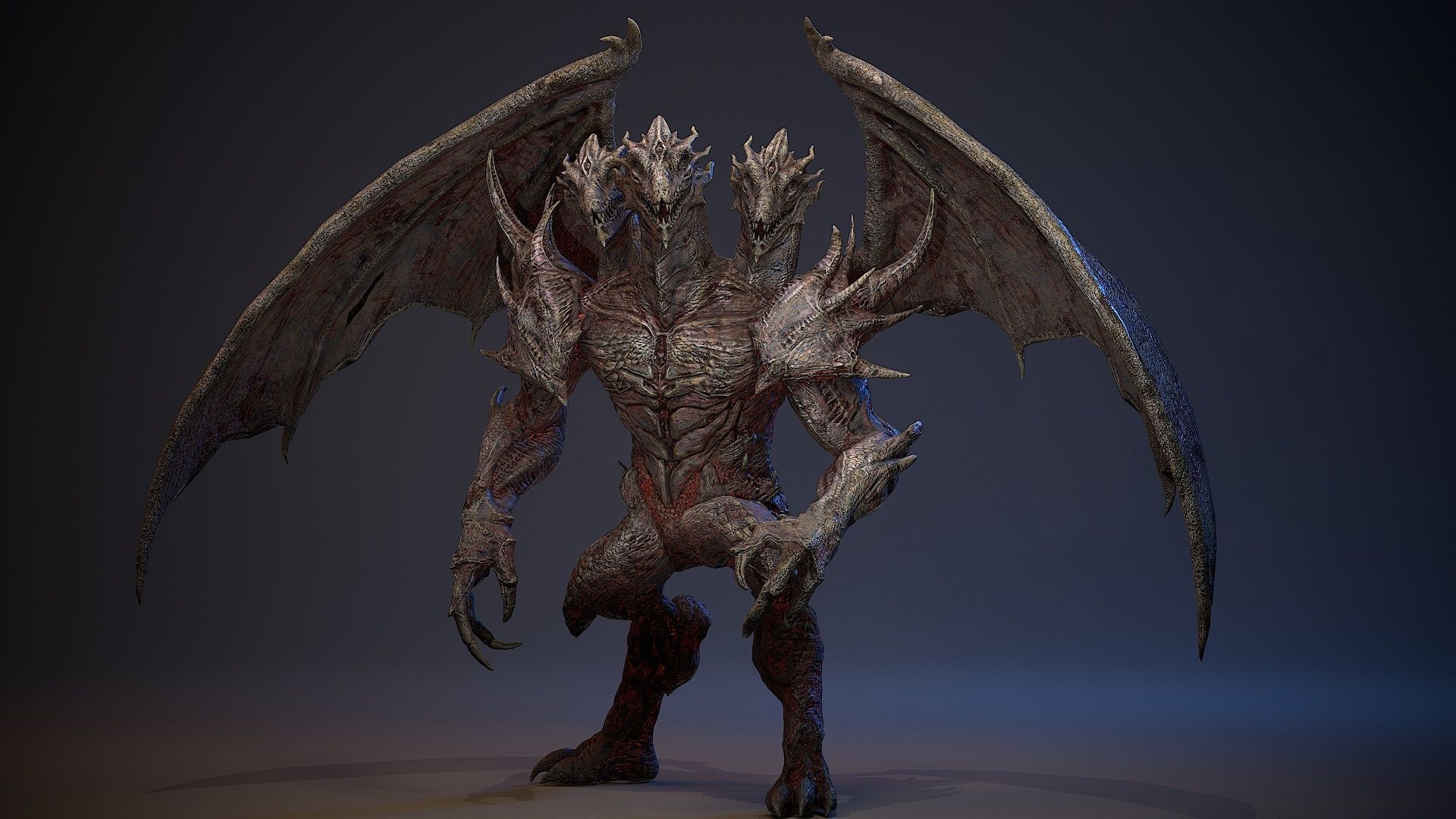 Draconid 1 Low-poly 3D model_8