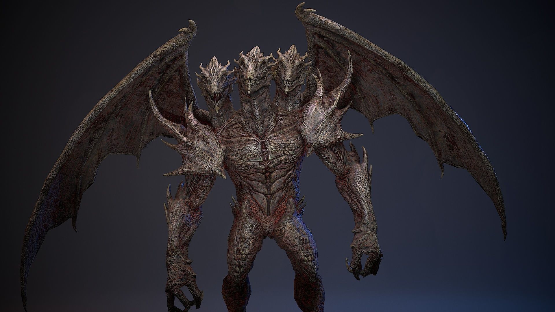 Draconid 1 Low-poly 3D model_7