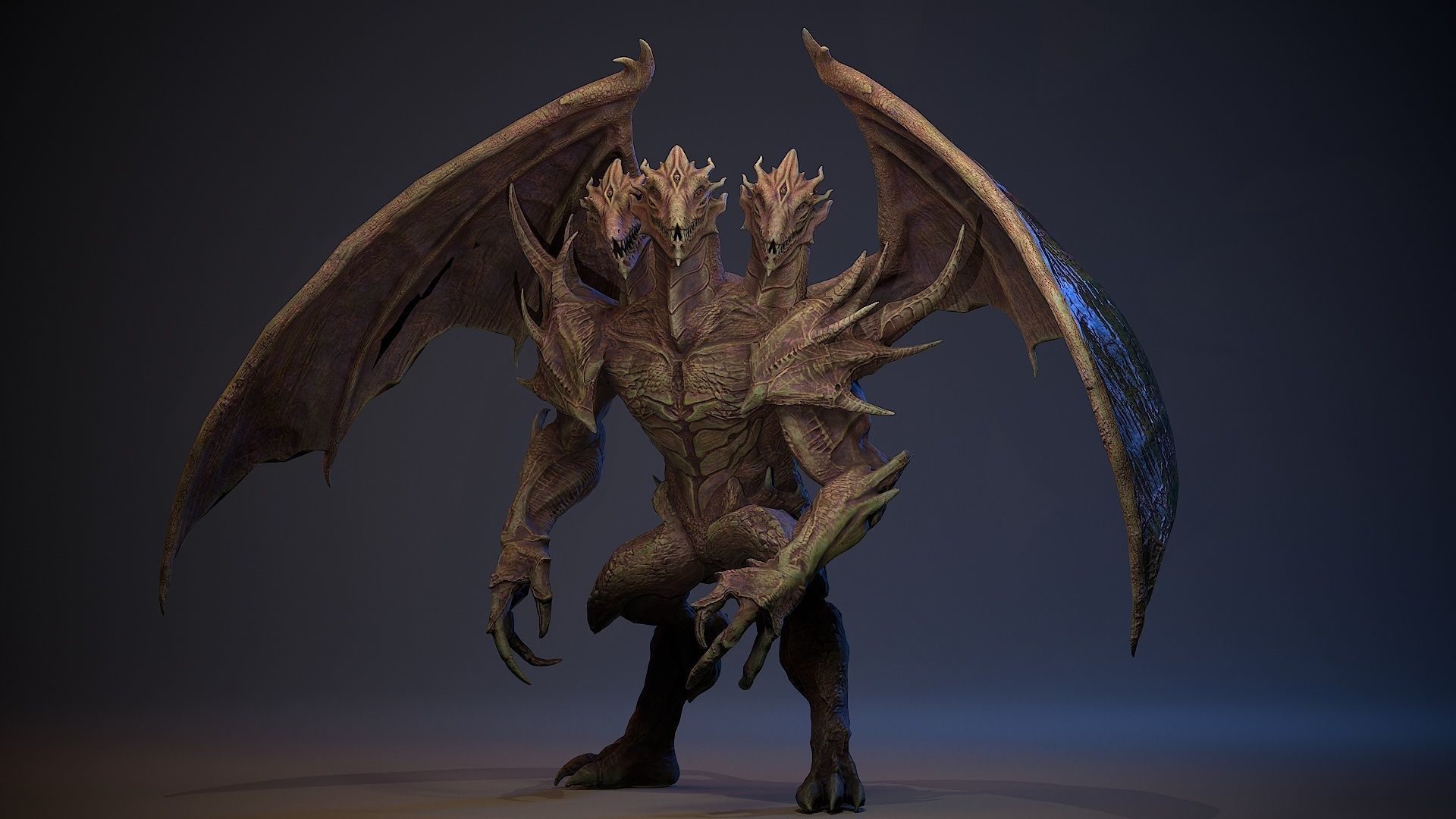Draconid 1 Low-poly 3D model_12
