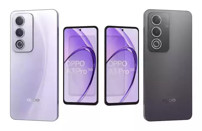 Oppo A3 Pro 5G Starry Black And Moonlight Purple