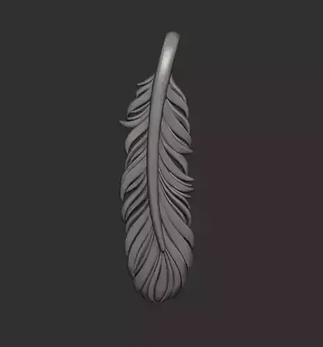 Feather pendant 3D print model