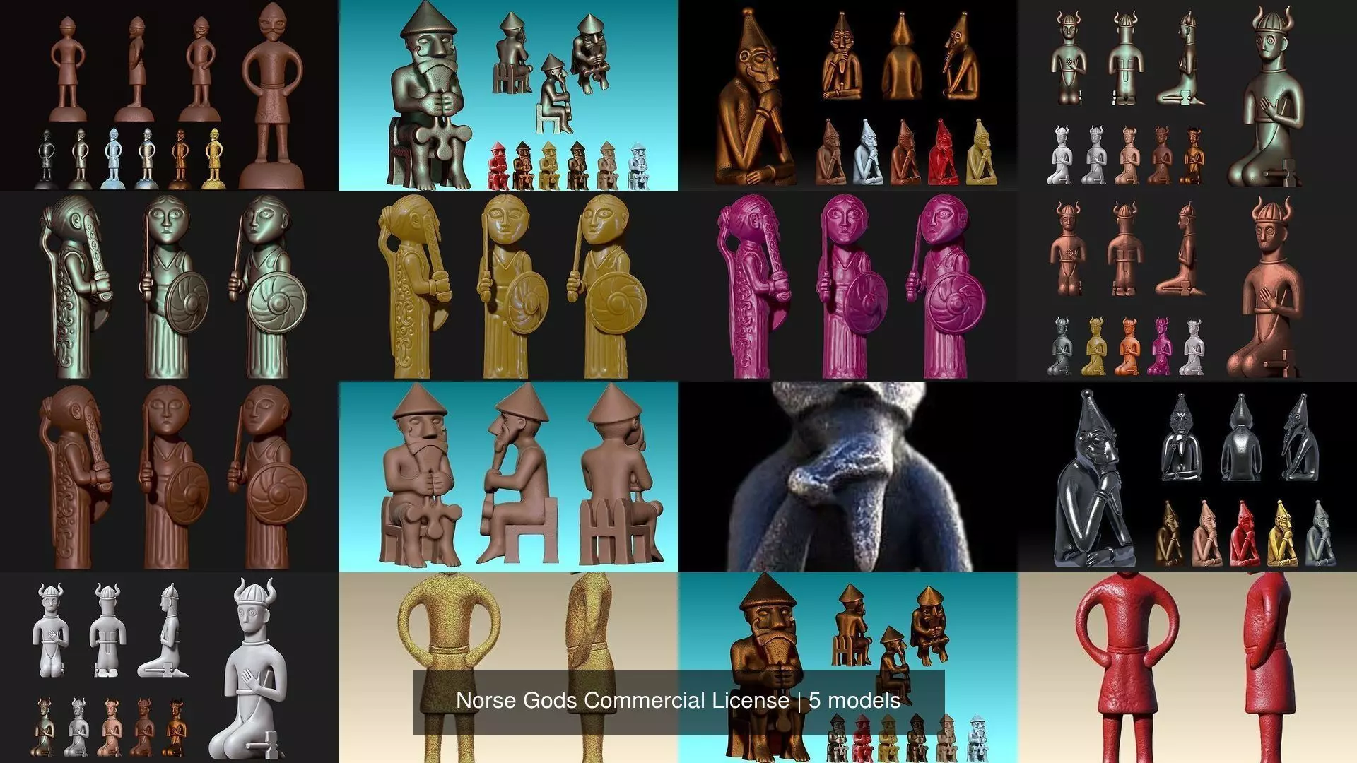 Norse Gods Commercial License 3D Model Collection_0