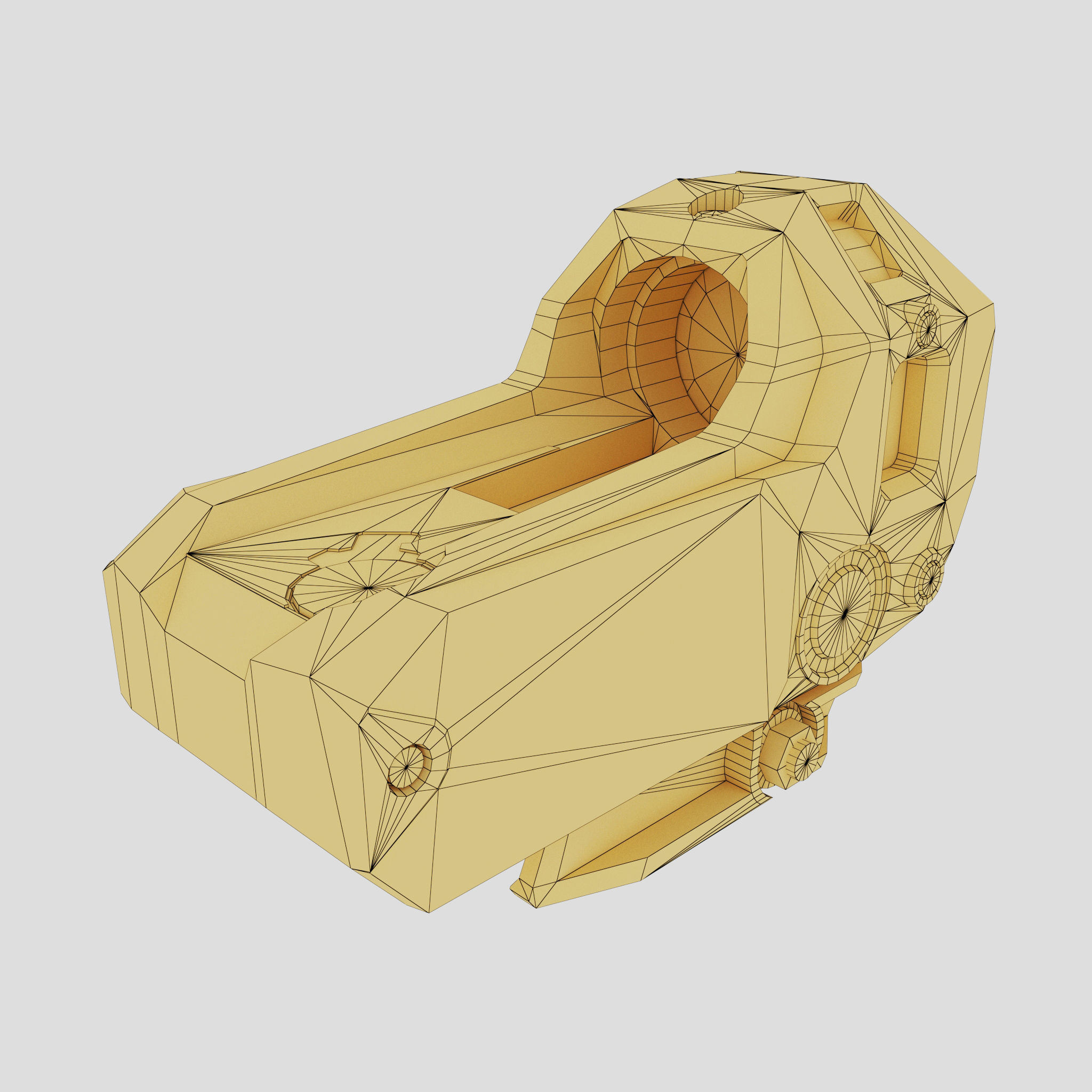 Mepro M22 Sight Lowpoly Scope Low-poly 3D model_6