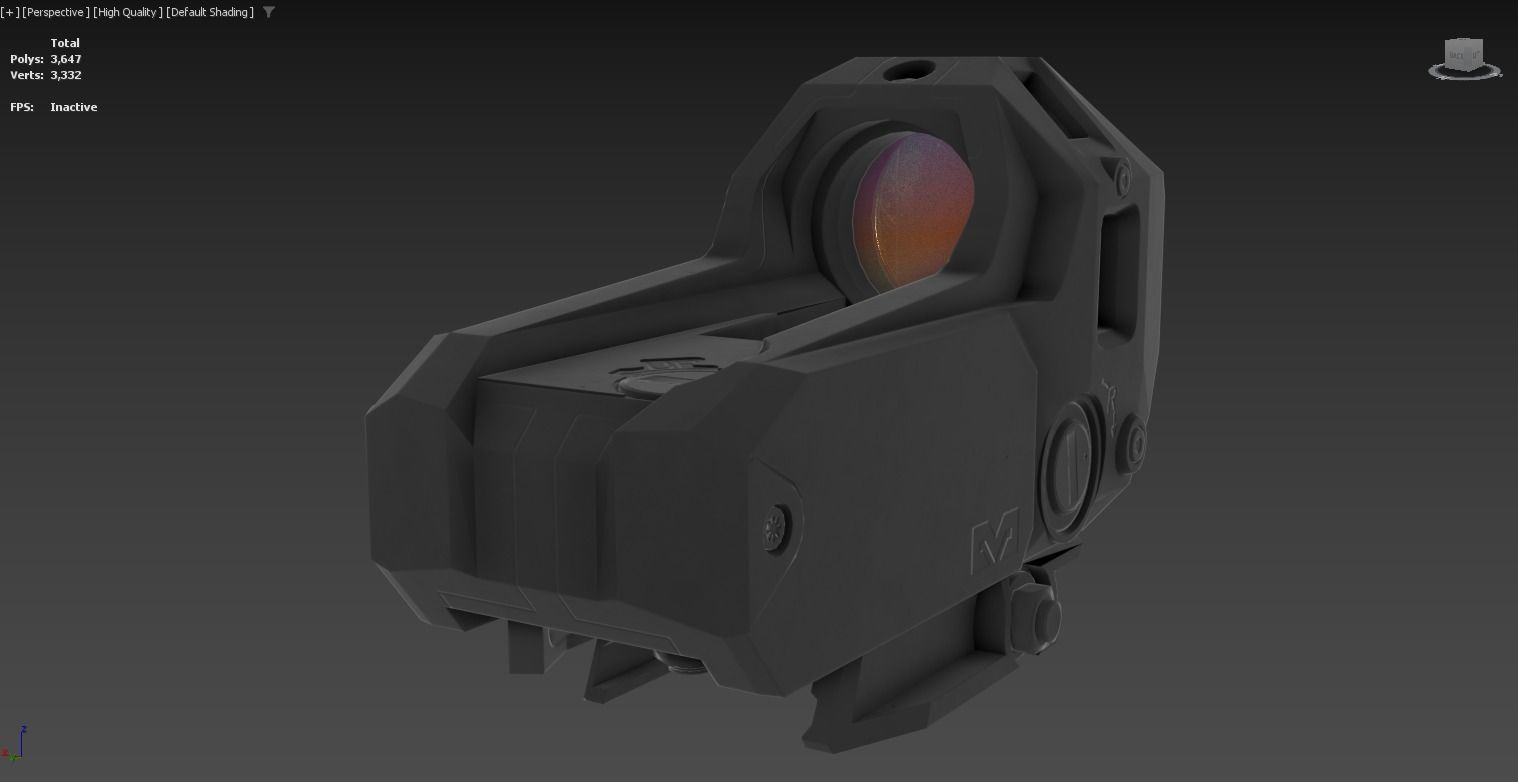 Mepro M22 Sight Lowpoly Scope Low-poly 3D model_9