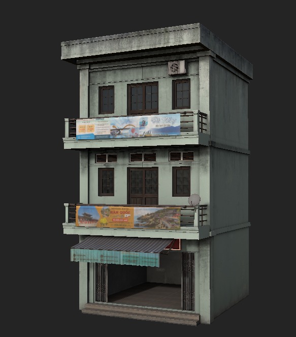 Hanoi Town House - O Quan Chuong - 5buldings 3D model_8