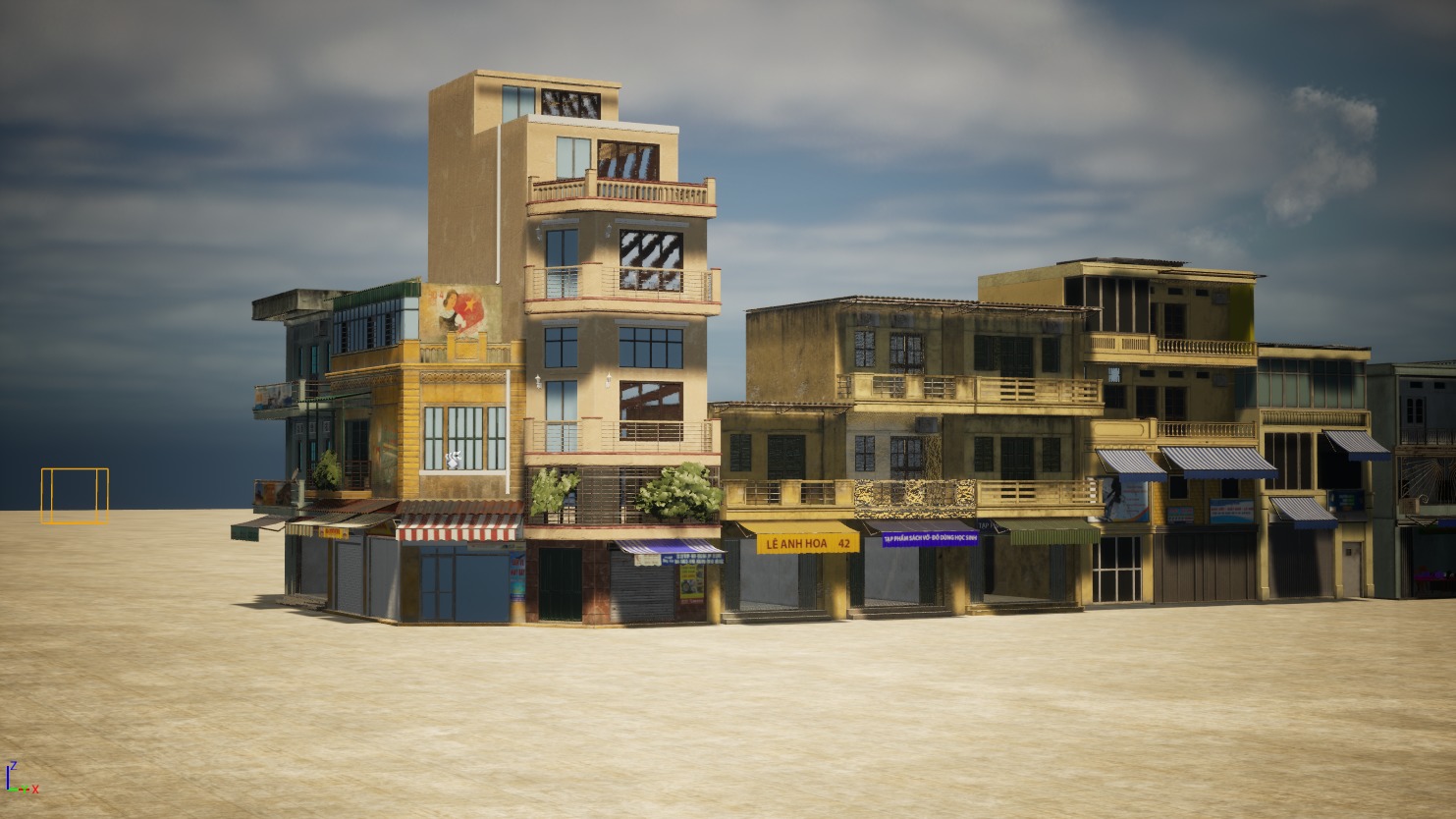 Hanoi Town House - O Quan Chuong - 5buldings 3D model_6