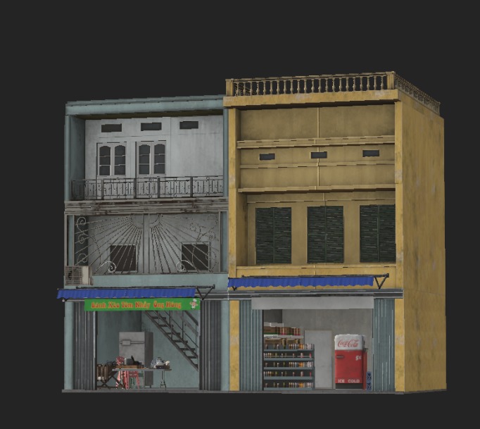 Hanoi Town House - O Quan Chuong - 5buldings 3D model_9