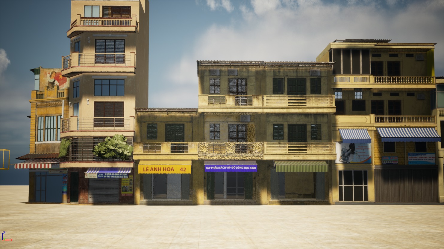 Hanoi Town House - O Quan Chuong - 5buldings 3D model_2