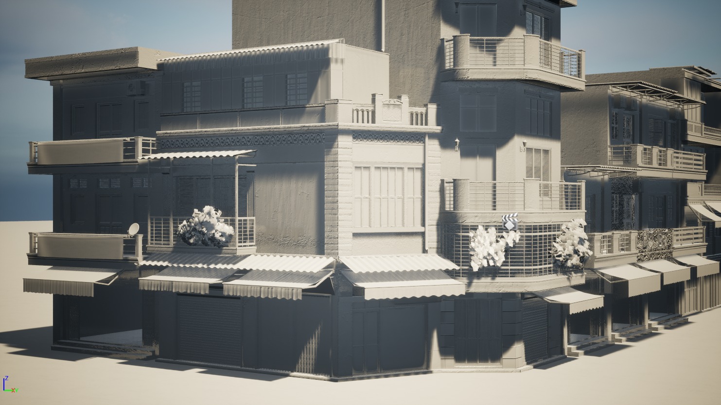 Hanoi Town House - O Quan Chuong - 5buldings 3D model_11