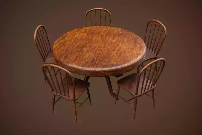 old table and chairs