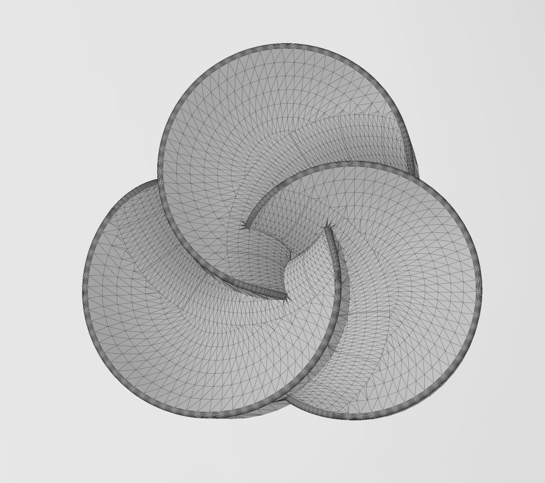 3 pedals rosette flower cake cupcake onlay relief 3D print model_13