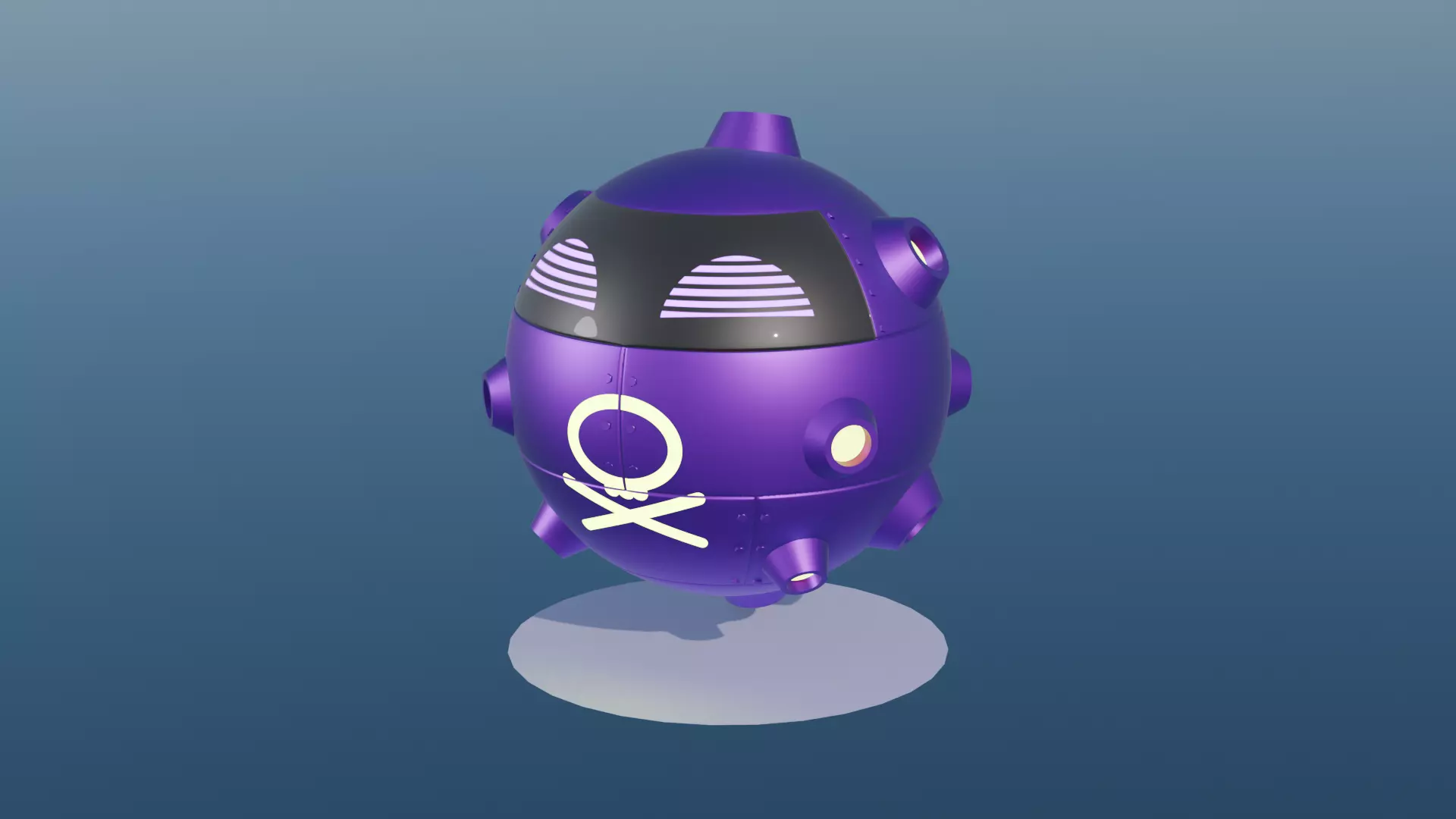 Iron Toxin - Robotic Future Paradox Koffing and Shiny 3D model_0