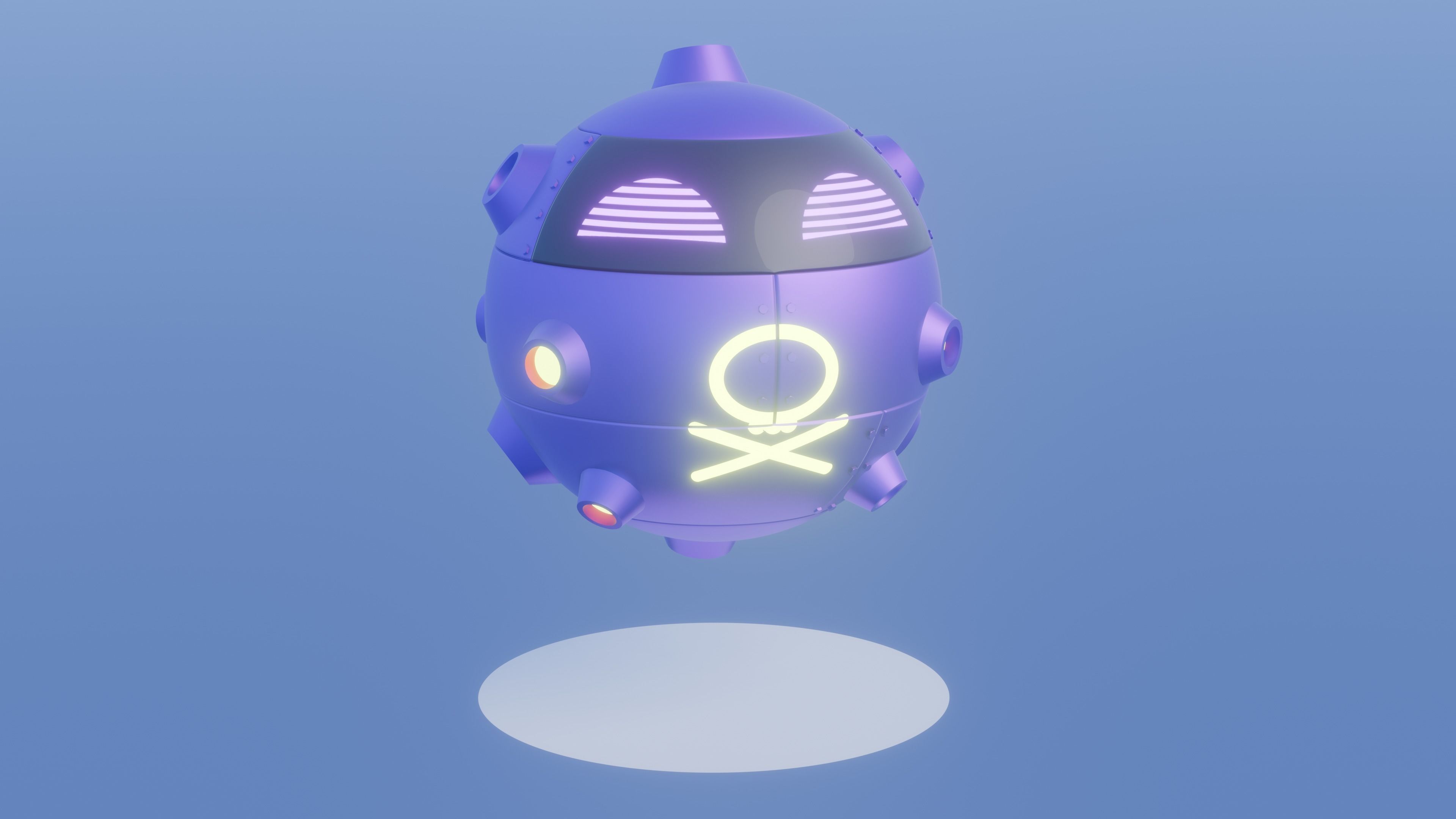Iron Toxin - Robotic Future Paradox Koffing and Shiny 3D model_2