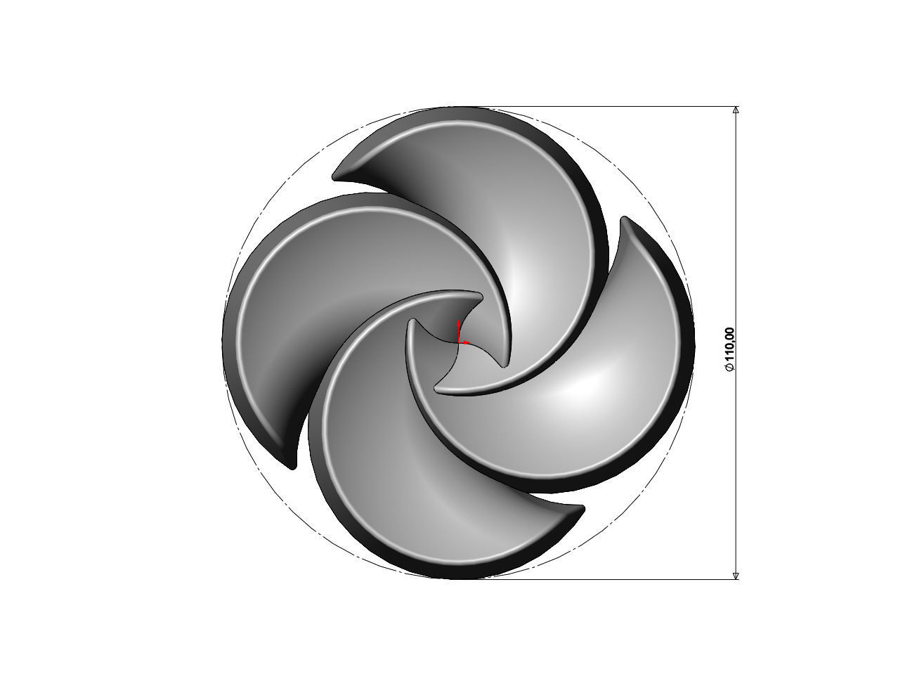 Closed 4 pedals rosette flower cake cupcake onlay relief 3D print model_6