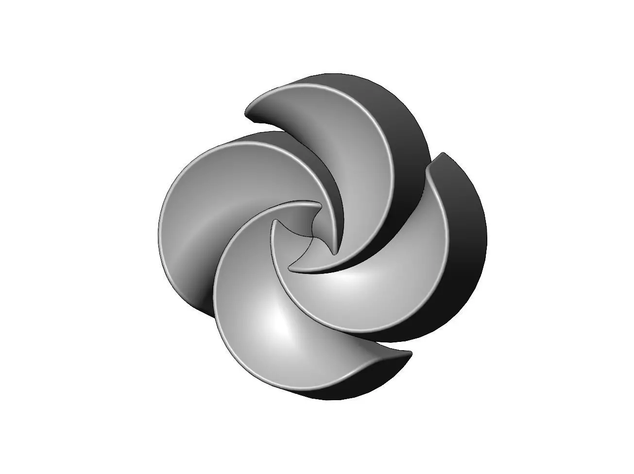 Closed 4 pedals rosette flower cake cupcake onlay relief 3D print model_0