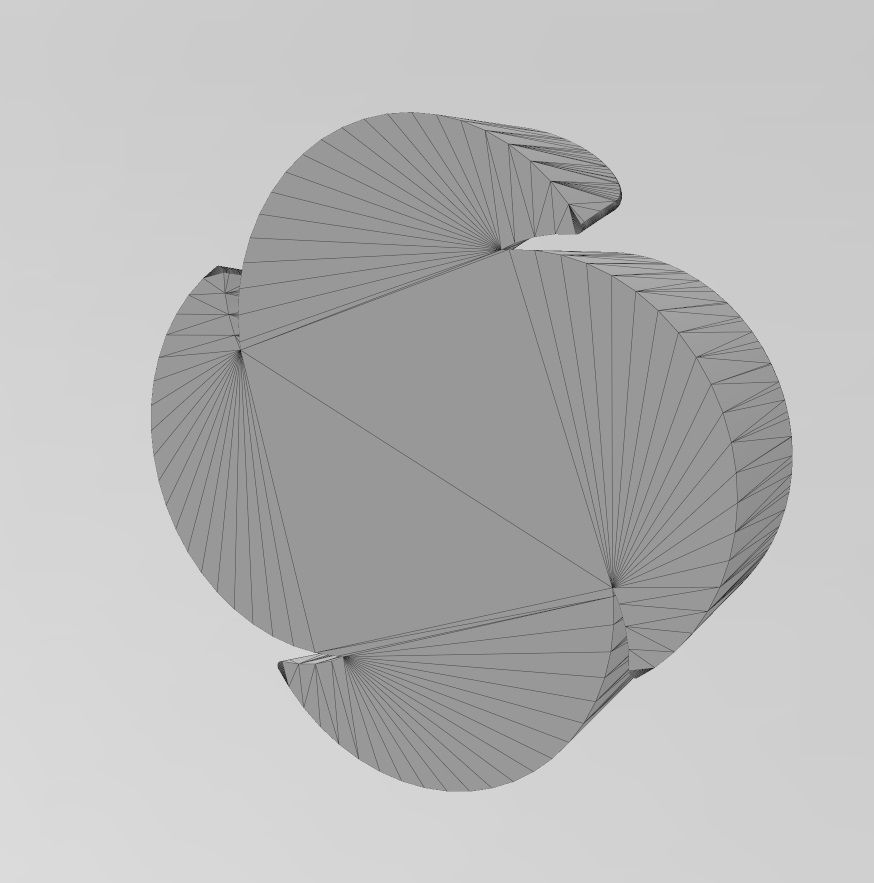 Closed 4 pedals rosette flower cake cupcake onlay relief 3D print model_15