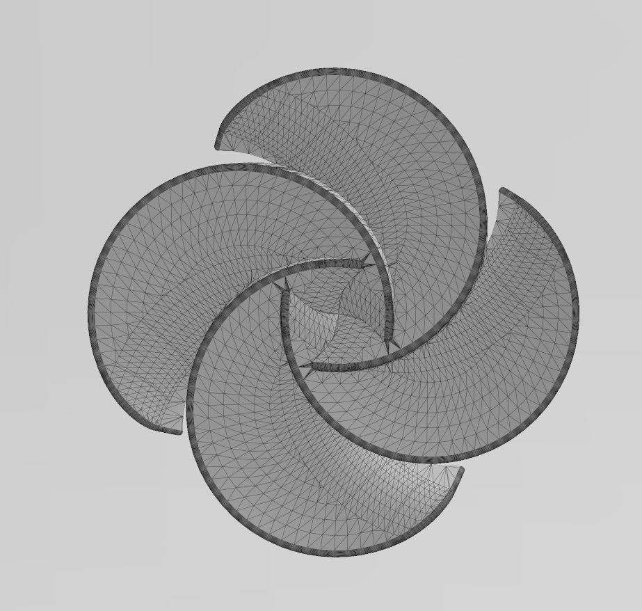 Closed 4 pedals rosette flower cake cupcake onlay relief 3D print model_17