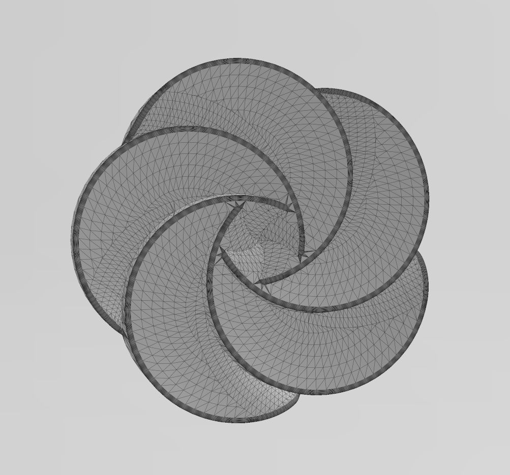 5 pedals rosette flower cake cupcake onlay relief 3D print model_13