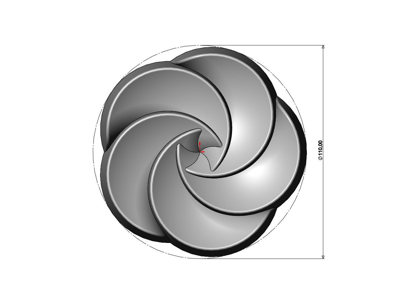 5 pedals rosette flower cake cupcake onlay relief 3D print model_4