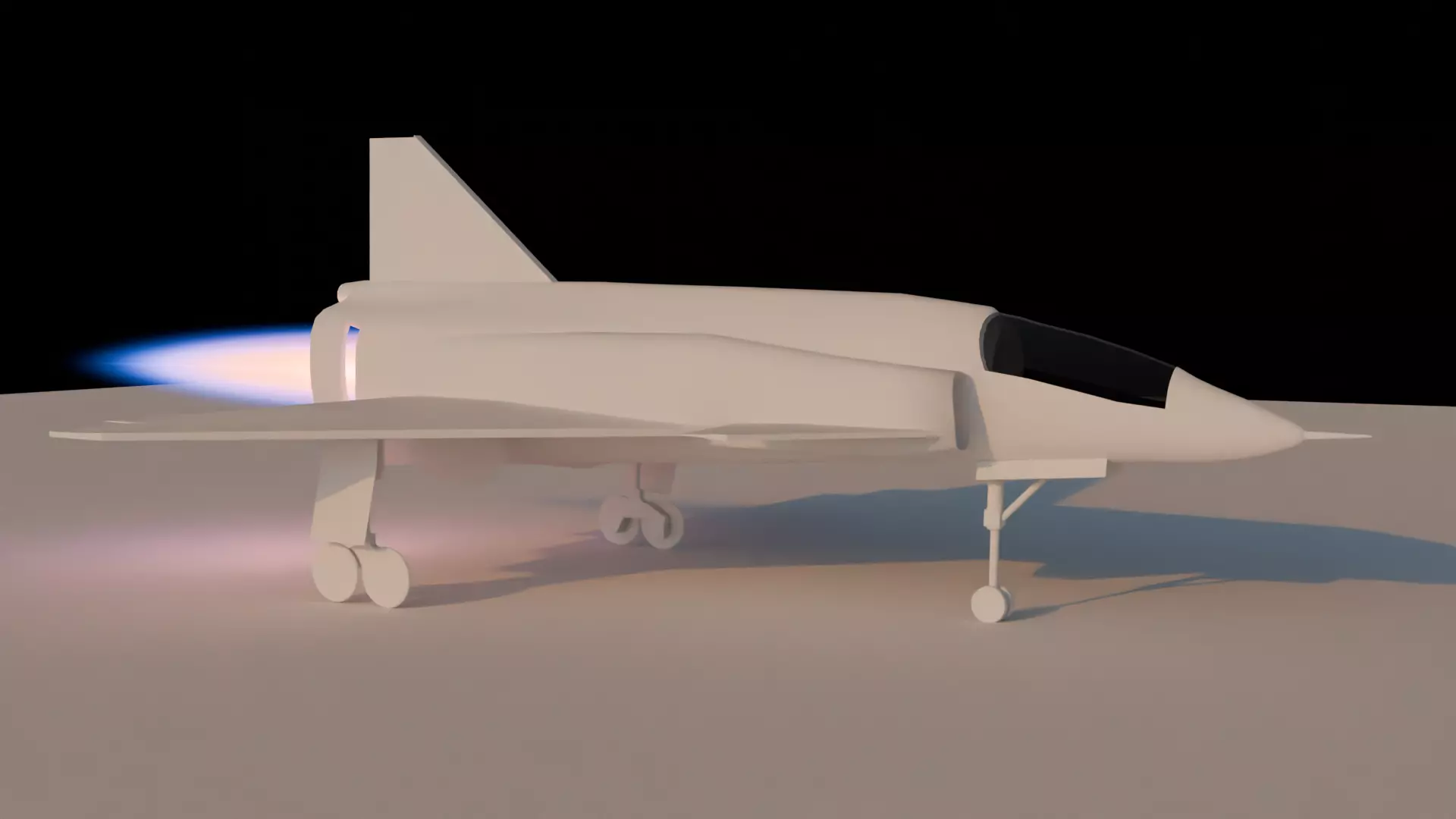 Jet Fighter Landing Gear JA37 Viggen Free 3D model