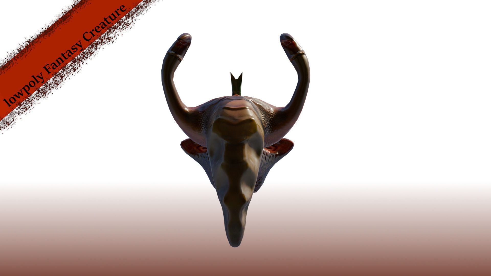 Fantasy Devil Charakter Low-poly 3D model_7