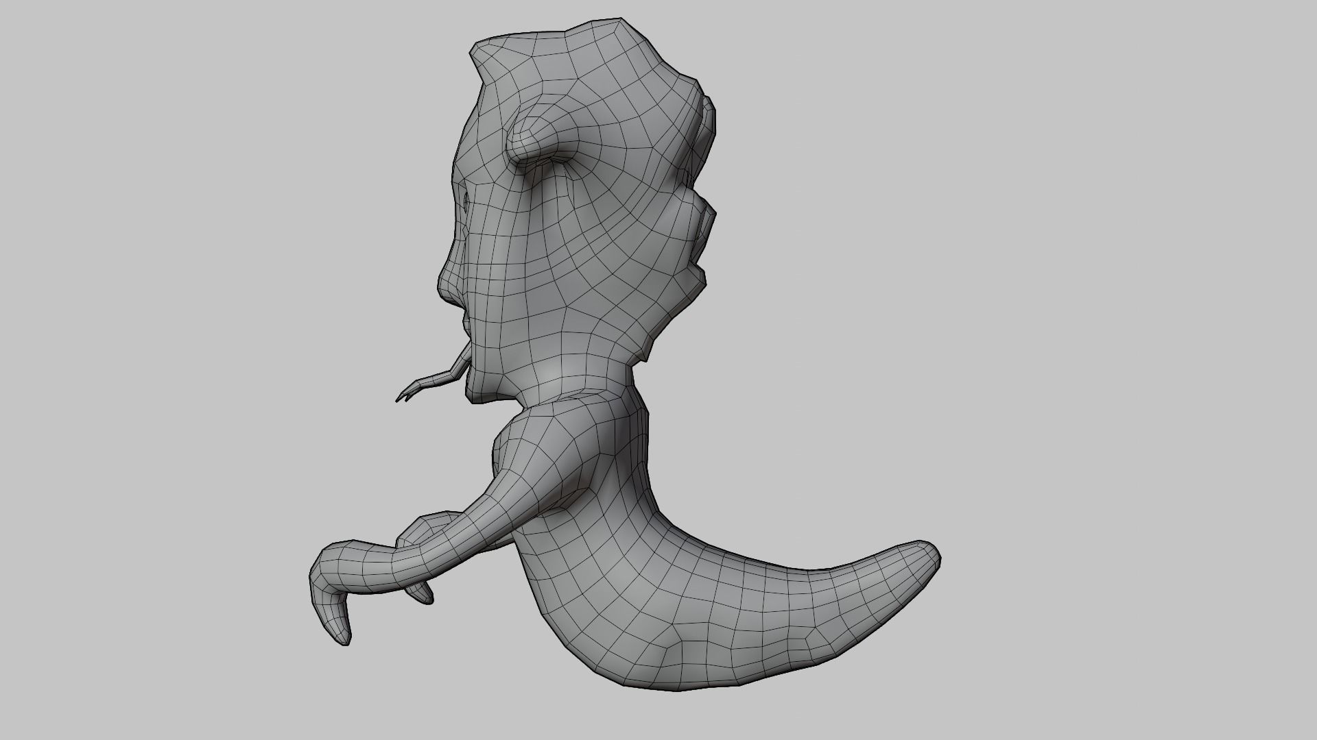 Fantasy Devil Charakter Low-poly 3D model_12