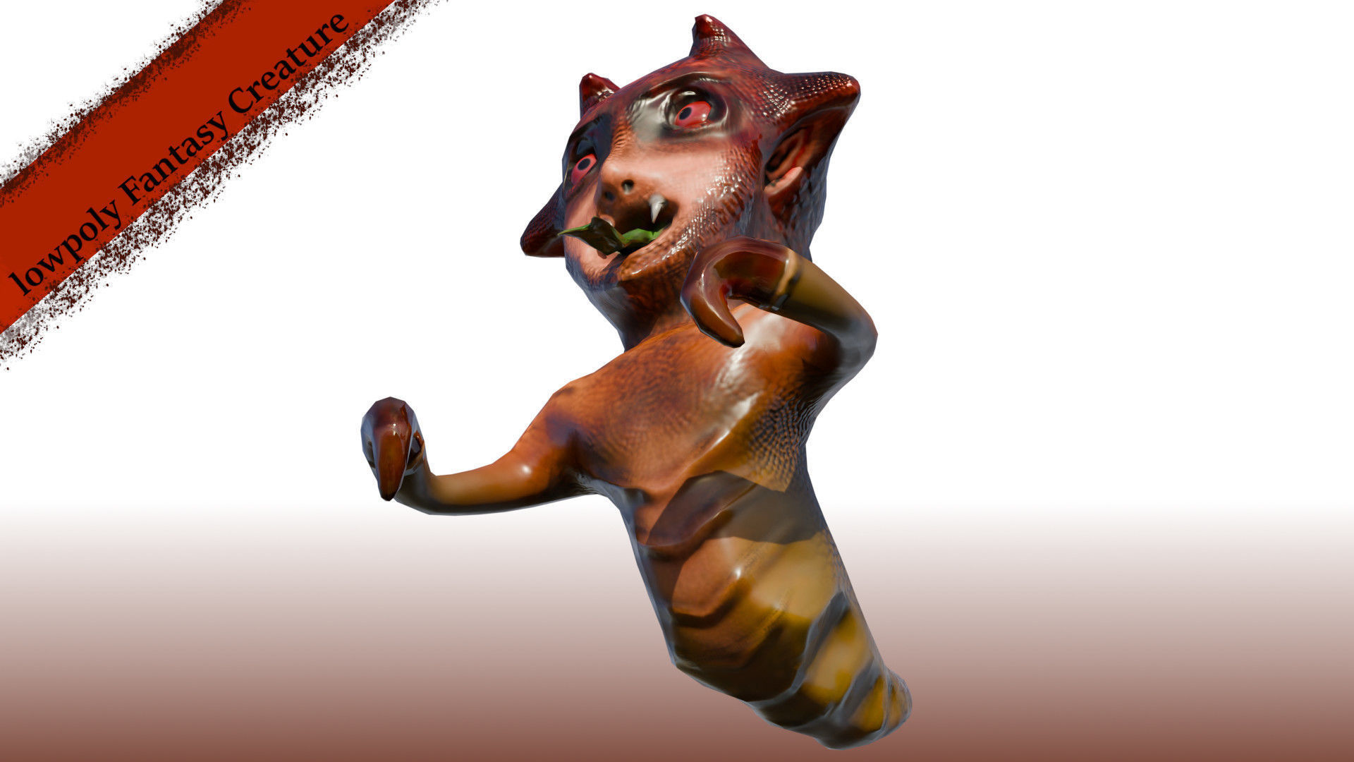 Fantasy Devil Charakter Low-poly 3D model_4