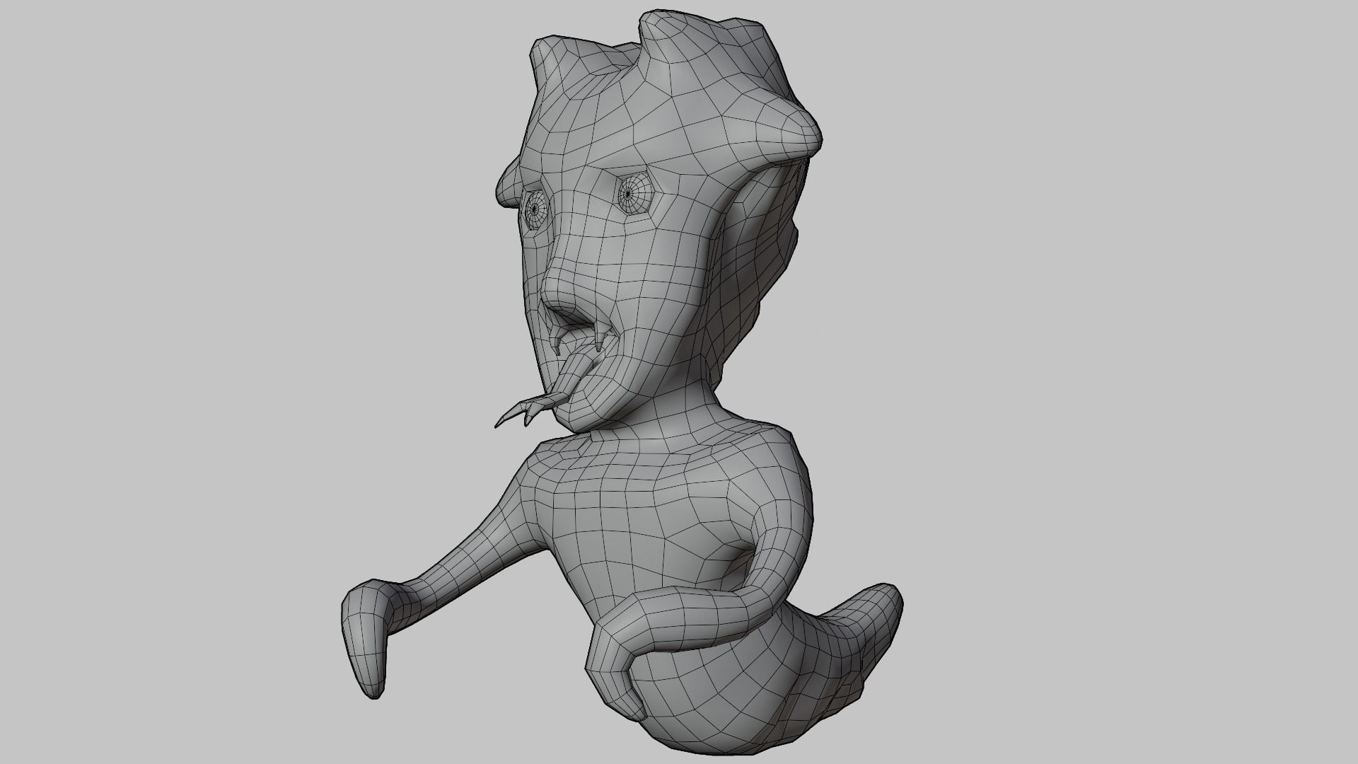 Fantasy Devil Charakter Low-poly 3D model_13