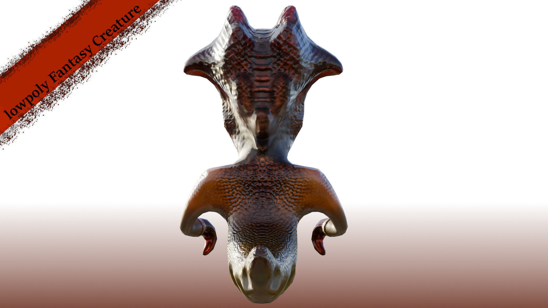 Fantasy Devil Charakter Low-poly 3D model_6